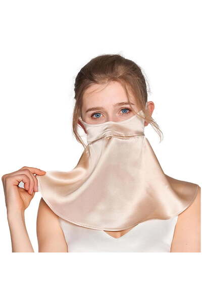 STARSTAR Pure silk face mask, UV protection, sun protection, reusable sports ...