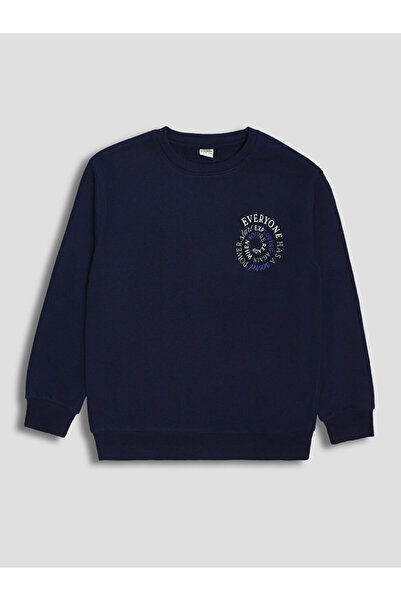 LC Waikiki Boys' Printed Crew Neck Sweatshirt