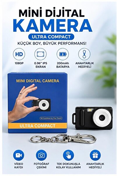DEX BATTERİES MİNİ DİJİTAL KAMERA 1080P HD FOTOĞRAF VE VİDEO ÇEKİM ANAHTARLIK...