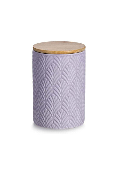 zeller Recipient ceramic pentru depozitarea alimentelor, mov-liliac, cu capac...