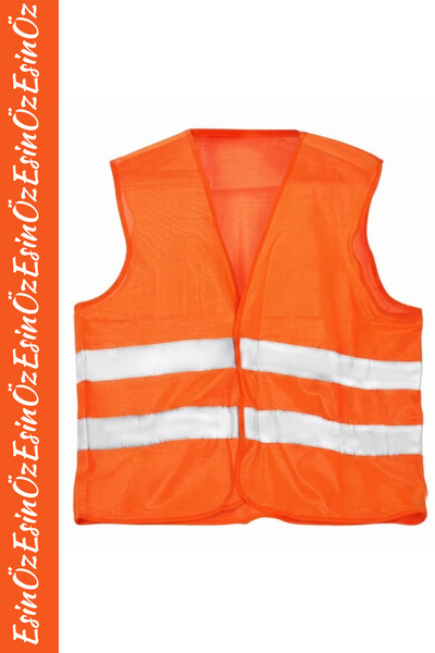 EsinÖz # Work Safety Vest Phosphorescent Orange Green Warning Vest High Visib...