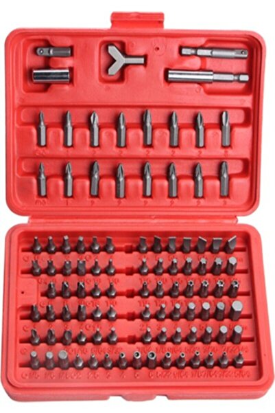 100 Parça CR-V Çelik Bits Uç Seti Torx Hex Düz Yıldız Y Model Delikli Uçlar
