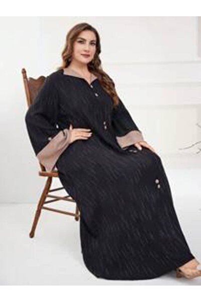 OEM Rochie lungă Al Najma Plus Size pentru femei, neagră, cu imprimeu floral ...