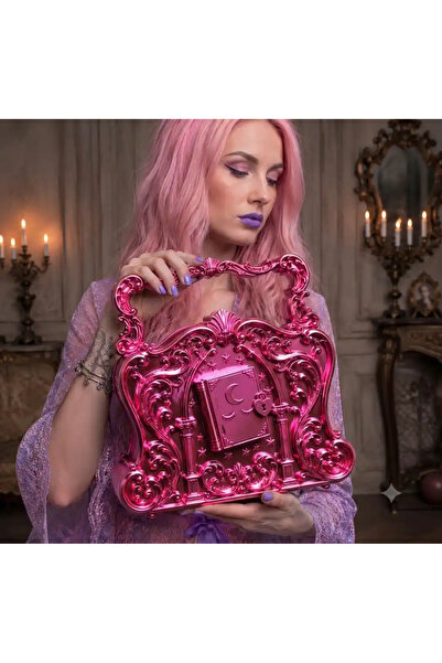 Verda Desing Τρισδιάστατη εκτύπωση Gothic Goth Magic Book Μεταλλικό ροζ ειδικ...