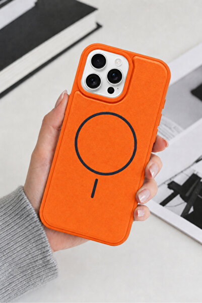 WANNA PROTECT Iphone 16 Pro Max Uyumlu Magsafe Destekli Vegan Deri Görünümlü ...