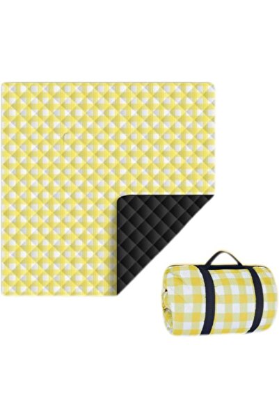 STARSTAR 200x300cm Extra Large Foldable Waterproof Picnic Blanket (Yellow & W...