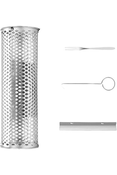 STARSTAR Barbecue tool set - Rolling Stainless Steel Outdoor Barbecue Basket,...