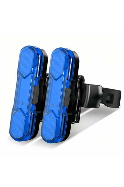 STARSTAR Two-piece set of bicycle taillights, USB rechargeable high-brightnes...