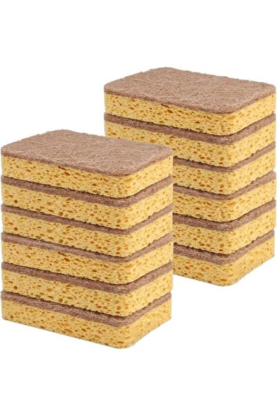 STARSTAR 12-Pack Sisal Fiber Natural Scrubbing Sponges - Scratch-Resistant Ki...