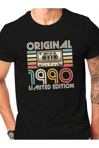 LİNA06 1990 LIMITED EDITION Men's Retro Cassette Graphic-Shirt - Vintage 90s ...