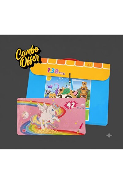 BUYNUK 2PC COMBO| 1PC 138 Piece Art Set + 1PC 42 Piece Art Set Combo |Kids Dr...