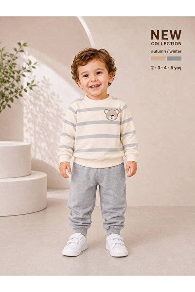 Milanlı Kids Boy's Top and Bottom 100% Cotton Seasonal Set