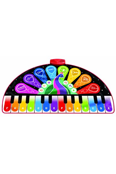 Ramiz covor muzical mare, tastatură, păun colorat, jucărie pentru copii, de dans