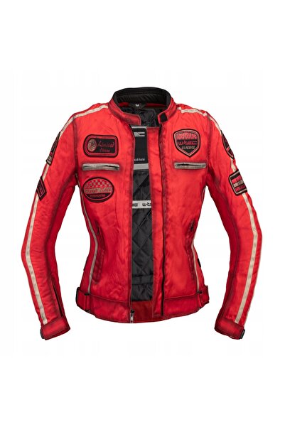 NO BRAND Geacă de motocicletă pentru femei, culoare roșie ROZ 3XL