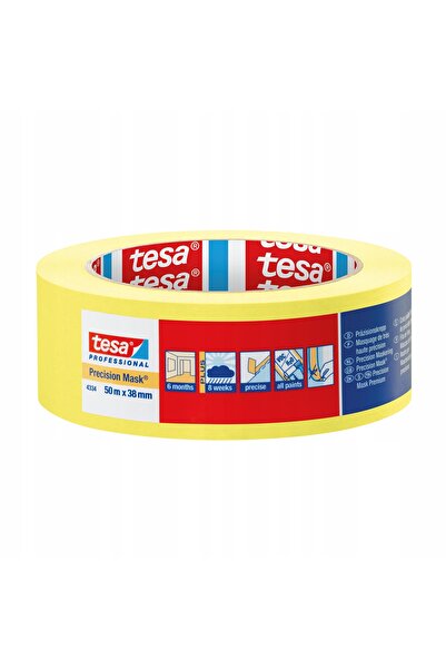 Tesa Bandă de mascare pentru pictori 50 m x 38 mm GALBENĂ PRECISION MASK