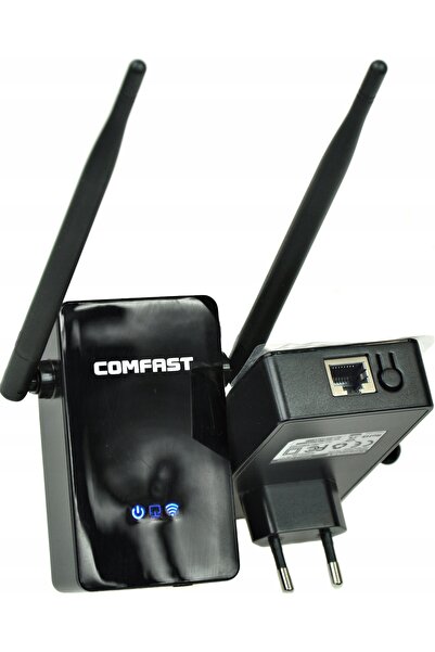 Comfast Amplificator de semnal Wi-Fi 300Mbps, 2 Antene, 2.4 GHz, RJ45, Rază l...