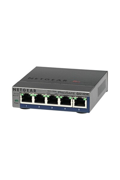 NETGEAR Switch GS105E 5 porturi Gigabit Ethernet Neadministrat Gri