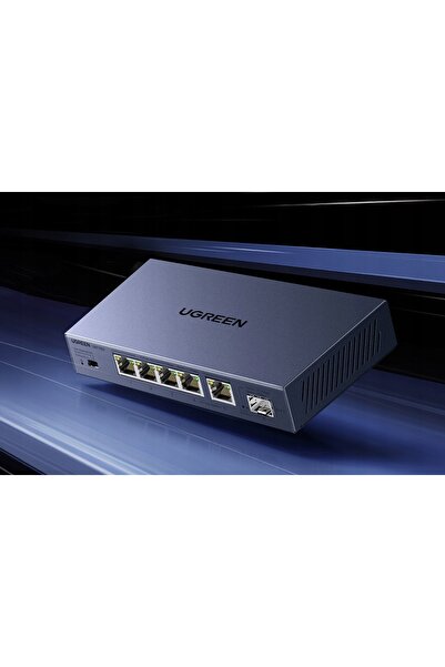 Ugreen Switch Ethernet cu 6 porturi 2,5 Gbps - gri