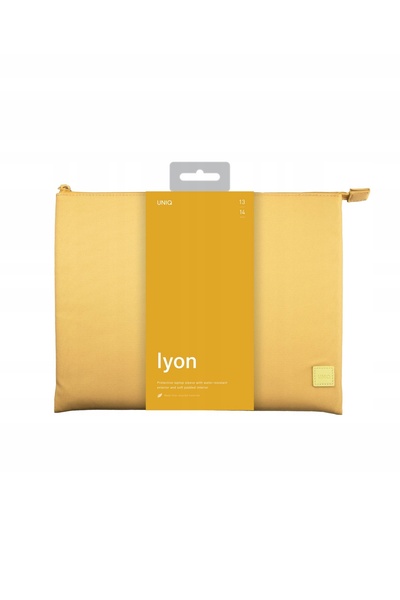 uniq Husă laptop Lyon 14 inch galben canar impermeabilă RPET