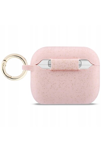 NO BRAND Husă Guess Silicone Glitter Ring pentru AirPods Pro 3, roz