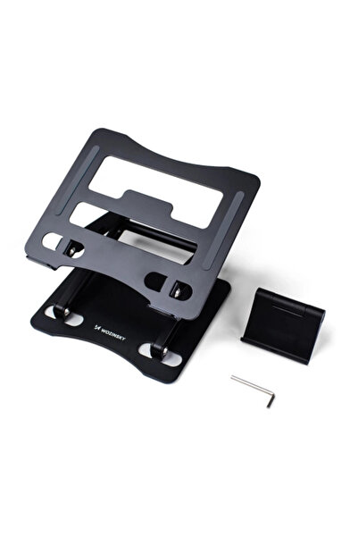 WOZINSKY Suport laptop din aluminiu negru, până la 17.3 inci