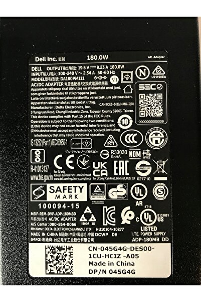 Dell Sursă de alimentare, 180W, 19.5V, 3, 47RW6