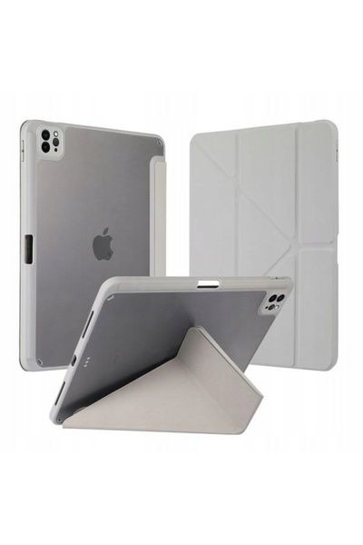 NO BRAND Husă Smart Stand iPad Air 13 Pro 2024 alb/alb