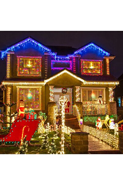 NO BRAND LAMPKI LIGHTS Perdea luminoasă LED Roșu USB Decorativă de Crăciun 15...