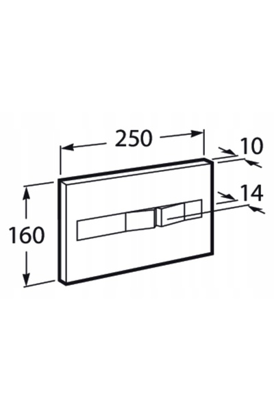 Roca PL2 - buton dublu alb lucios A890196000