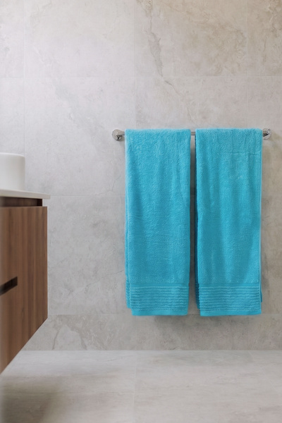 TEOHOMELİNENS Ephesus Bath Towel Set, Set of 2, 60% Bamboo 40% Cotton, Turquoise
