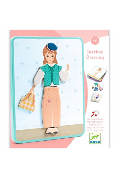 NO BRAND Puzzle magnetic din lemn pentru copii Djeco, joc puzzle creativ de î...