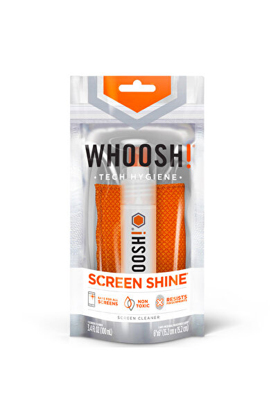 NO BRAND Kit de curățare ecran Whoosh, lichid 100 ml + lavetă din microfibră