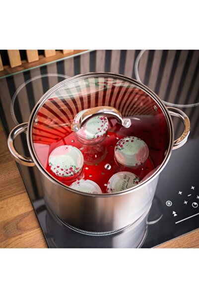 ALTOM DESIGN Oală din oțel inoxidabil + covoraș de gătit Fabio 11,5 l