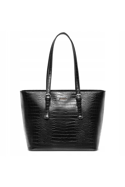 Puccini Prestige Geantă tote de damă PUCCINI, capacitate mare, A4, neagră, BM...