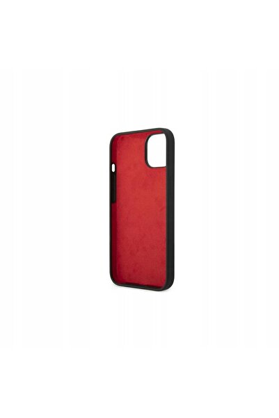 Ferrari Carcasă din silicon cu logo metalic pentru iPhone 14, negru