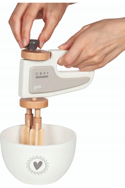 NO BRAND Mixer din lemn cu bol pentru jocuri Goki