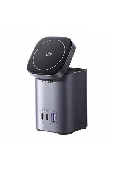 NO BRAND UGREEN Adaptor de alimentare magnetic 2-în-1 USB + 2x USB-C 65W GaN