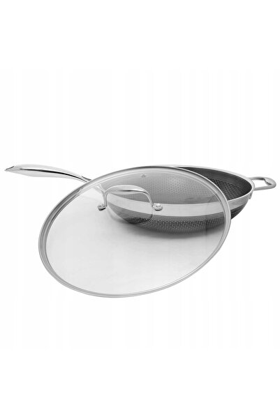 NO BRAND Tigaie Wok cu capac Kohersen Black Cube 32cm cu strat antiaderent