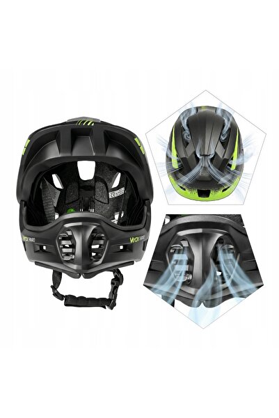 NO BRAND CĂȘTĂ DE BICICLETĂ MTB REGLABILĂ PENTRU COPII FULL FACE CHIN-UP S EN...