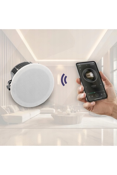NO BRAND Difuzor de tavan activ Bluetooth de 4.5 inci, 4x 30W, 8 ohmi, pentru...