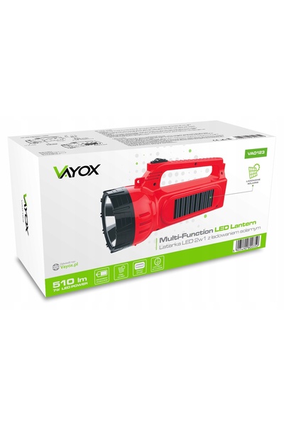 NO BRAND Vayox lanternă reîncărcabilă 2-în-1 cu încărcare solară