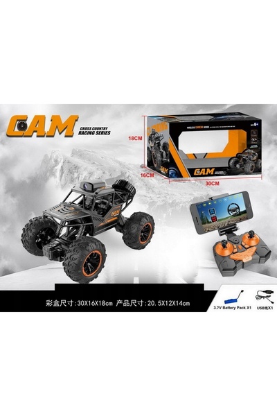 NO BRAND Mașină cu telecomandă RC, metalică, off-road, cameră, Wi-Fi, baterie