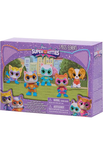 NO BRAND DISNEY JUNIOR SUPERKOTY SUPER KITTIES SET 5 FIGURINE ECHIPA KITTIES ...