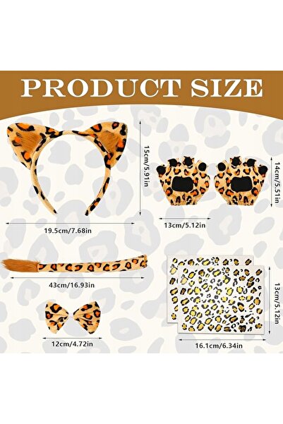 NO BRAND LEOPARD 7W1 SET COSTUM COSPLAY DE HALLOWEEN PENTRU FEMEI