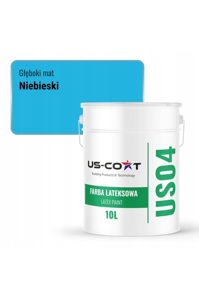 NO BRAND Vopsea latex pentru pereți, albastru, H0340, 10L, mat intens.