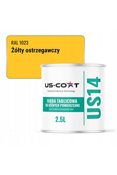 NO BRAND Vopsea pentru mobilier și pereți, 2.5L, Galben Avertizare RAL1023, Mată