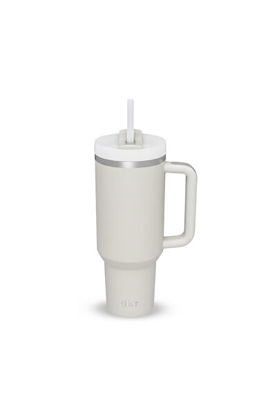 Zilan Cană termos cu pai, capacitate 1.2L, Bej / ZLN5183