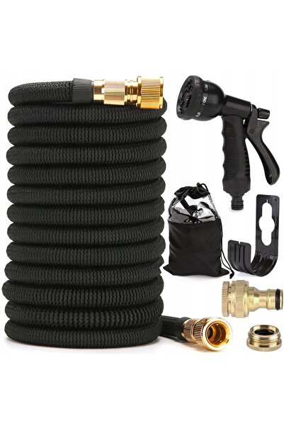 NO BRAND FURTUN DE GRĂDINĂ ROBUST, EXTENSIBIL ȘI ELASTIC, 15 m + PISTOL ȘI RA...