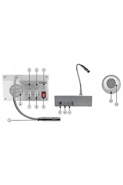 Virone Interfon vocal pentru casă, microfon pentru casă, 12V