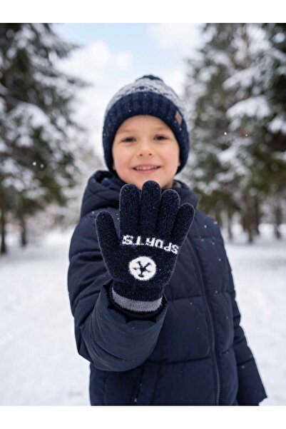 Aware Time 4-8 Years Old Boys' Angora Knitwear Gloves